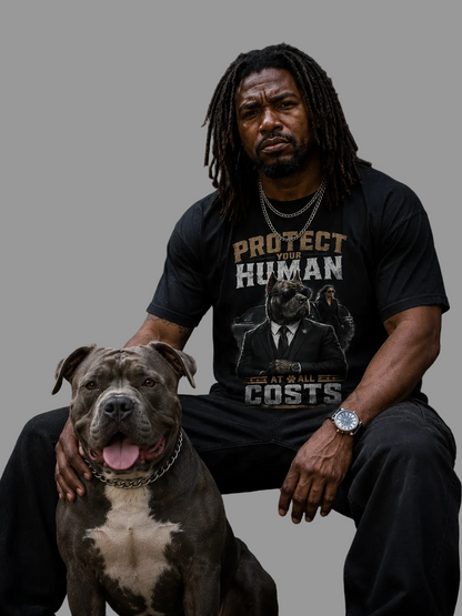 Protect Your Human at All Costs  Message Tee