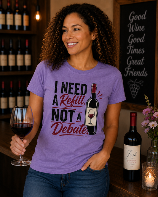 I need a refill not a debate  Cotton Tee