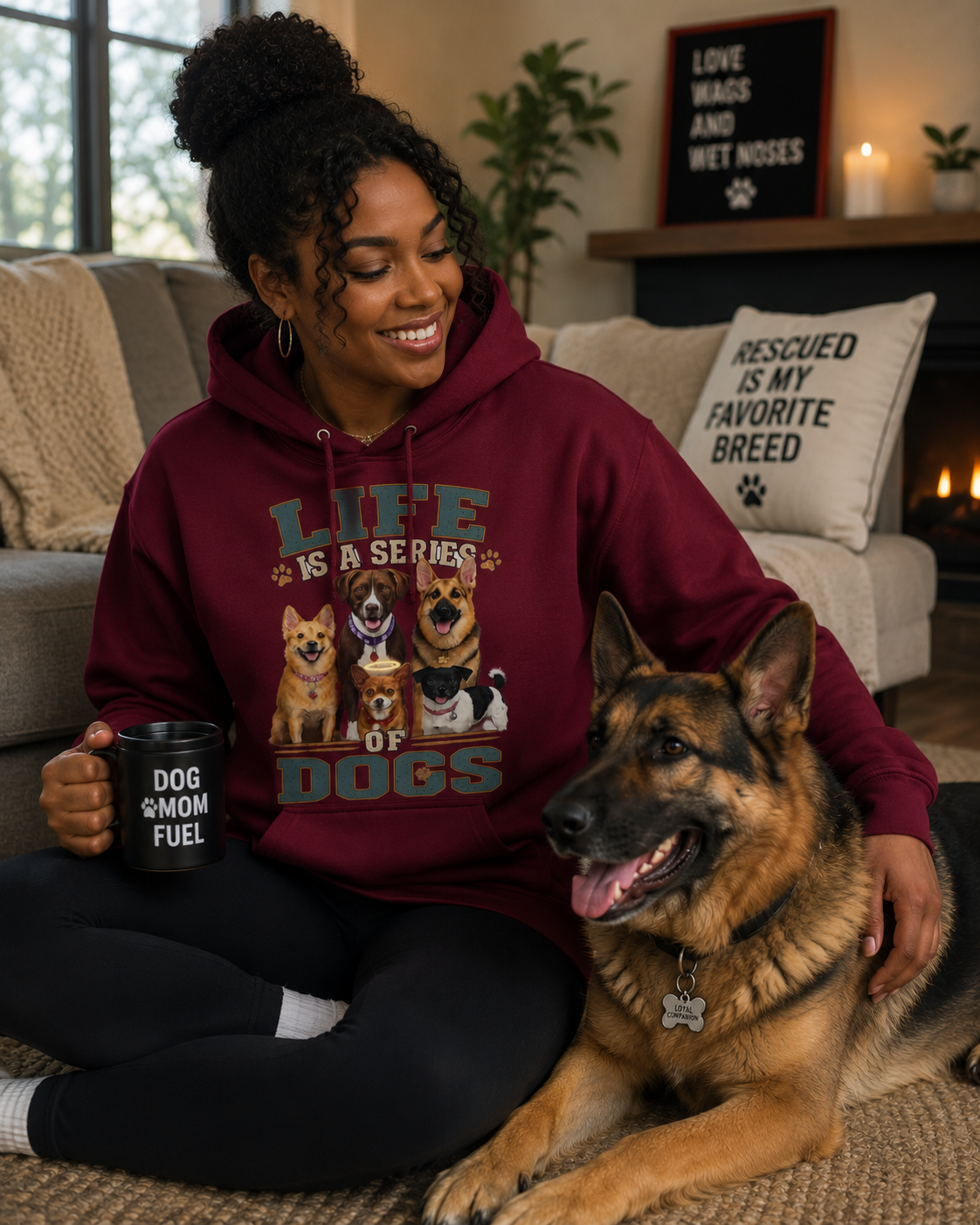 Life is a series of dogs hoodie