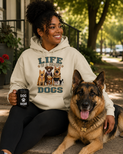 Life is a series of dogs hoodie