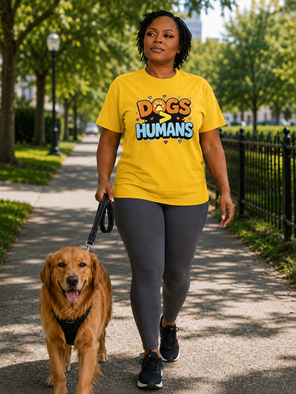 Dogs > Humans Cotton Tee