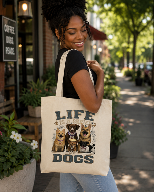 Life is a series of dogs tote