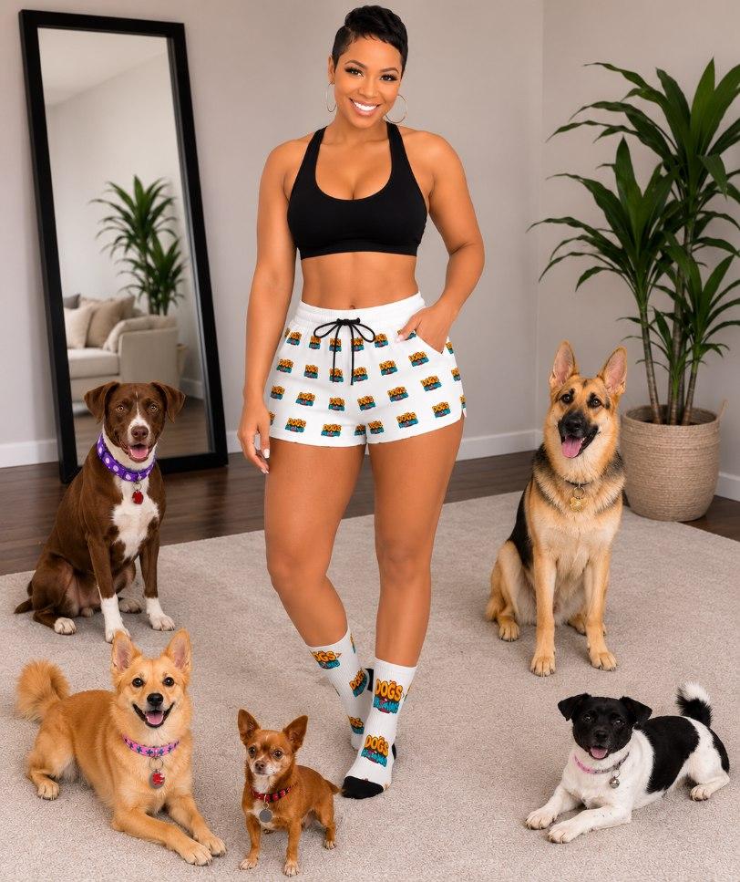 'Dogs > Humans' Women's Casual Lounge Shorts