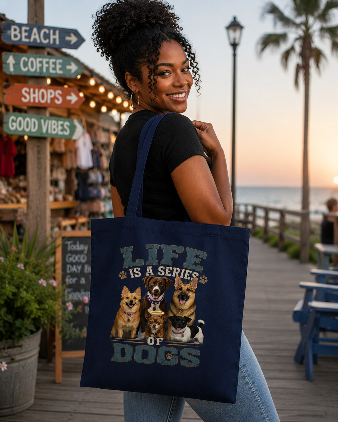 Life is a series of dogs tote