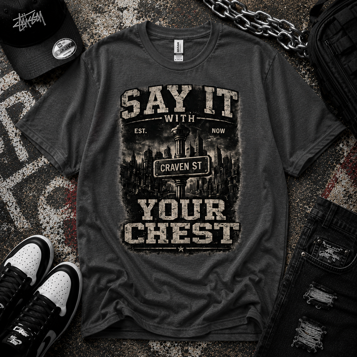 Say it with your chest  Cotton Tee