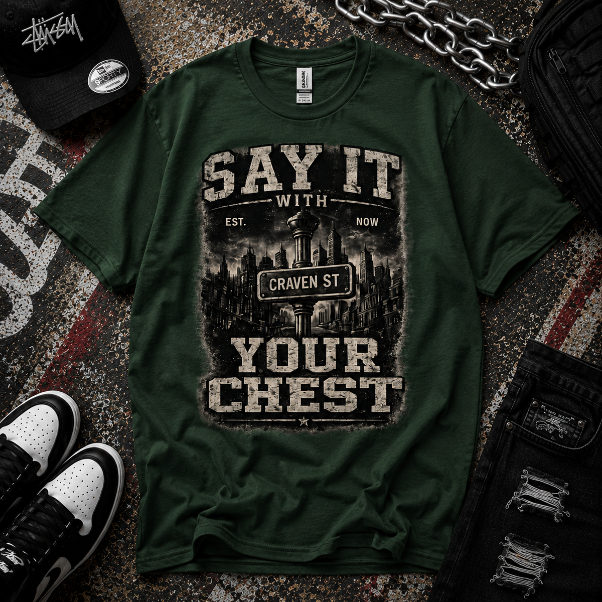 Say it with your chest  Cotton Tee