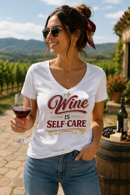 Wine is Self Care  Cotton Tee
