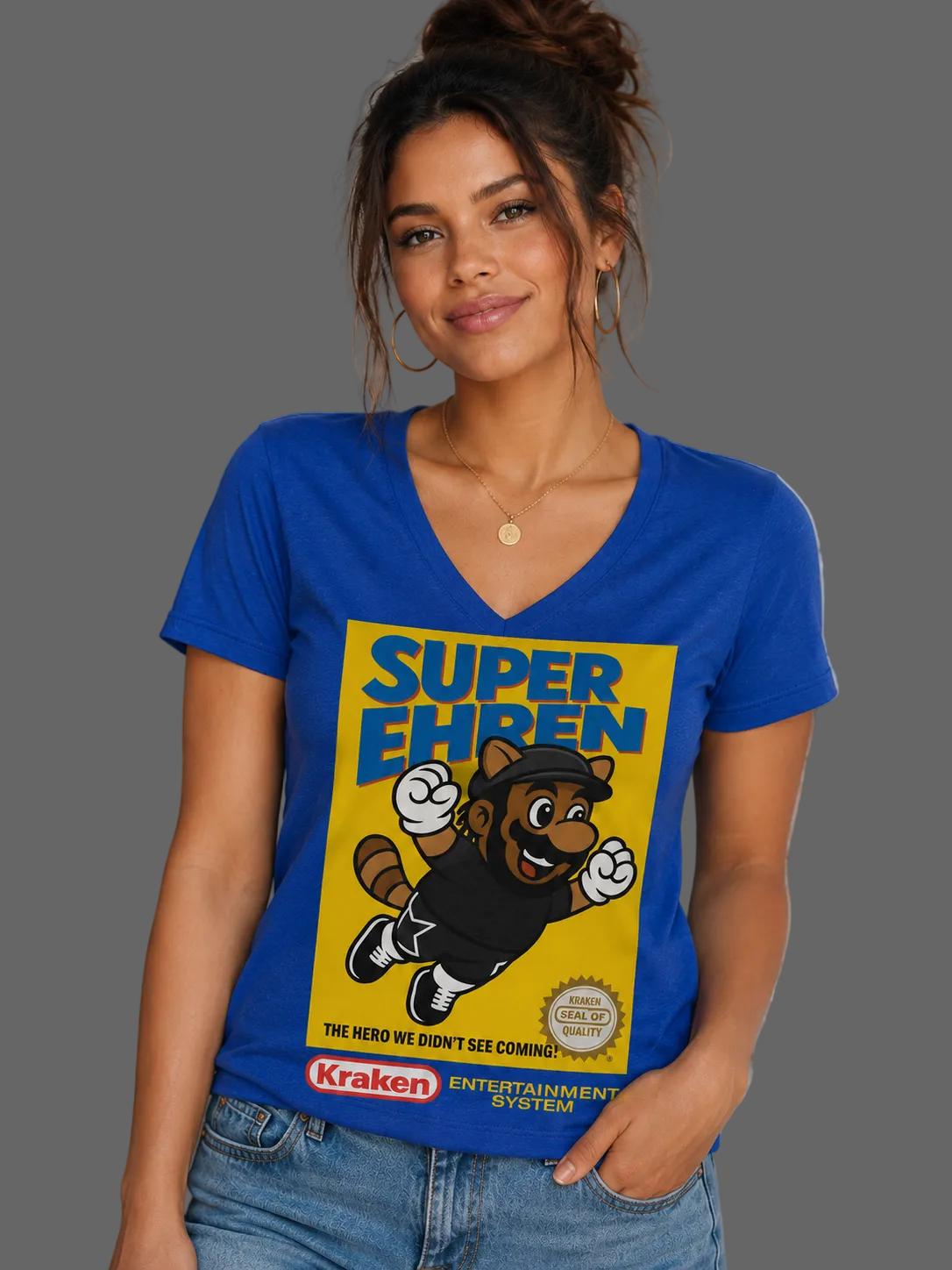 Super Ehr3n V-neck  Cotton Tee