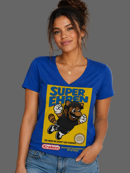 Super Ehr3n V-neck  Cotton Tee
