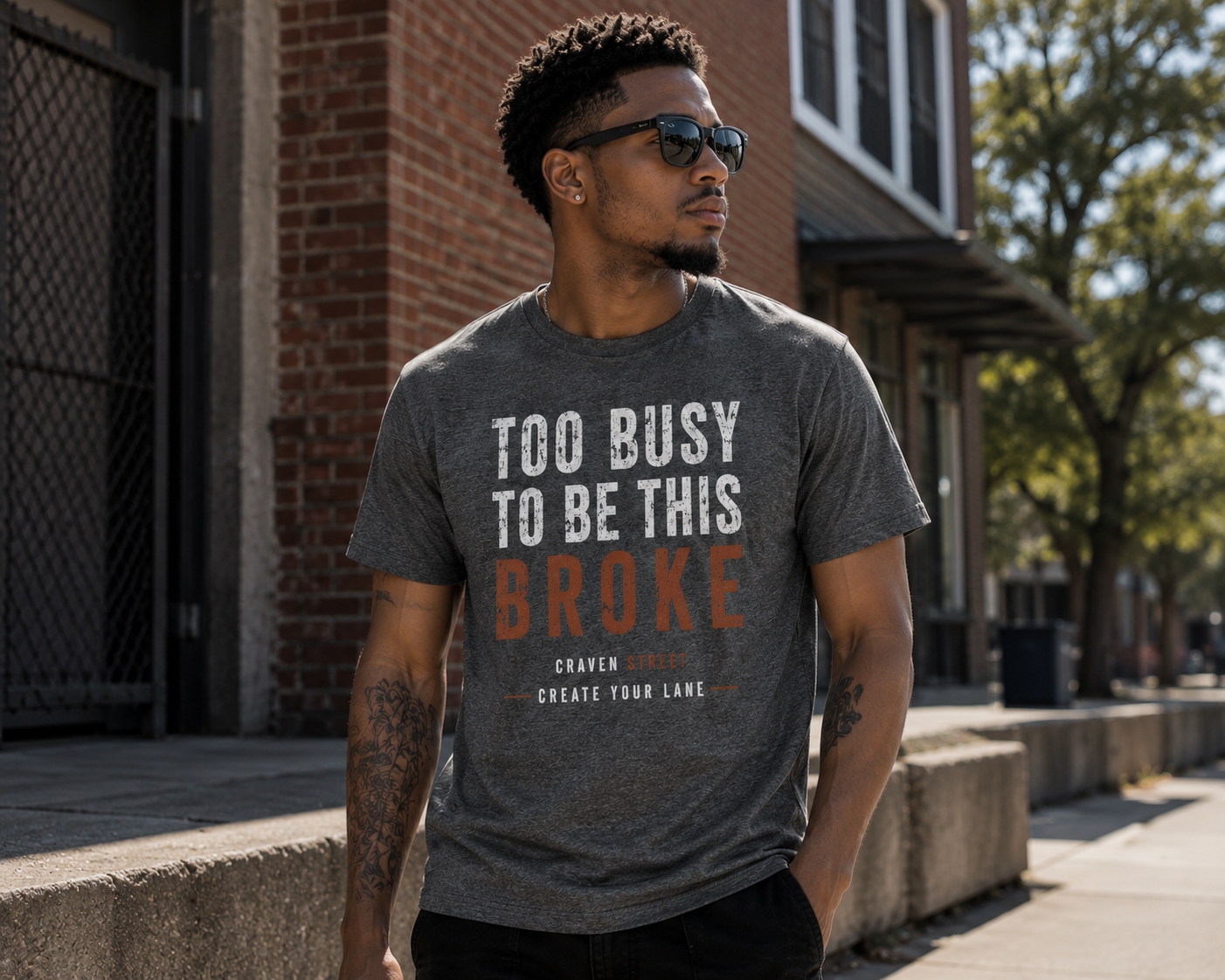 Too Busy to Be This Broke  Cotton Tee