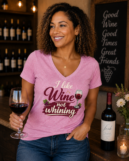 I Like Wine not Whining  Cotton Tee