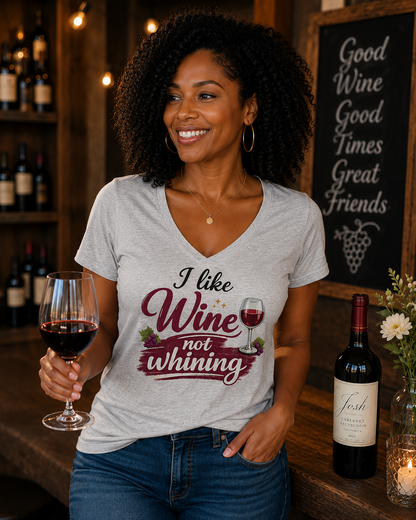 I Like Wine not Whining  Cotton Tee