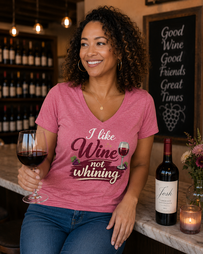 I Like Wine not Whining  Cotton Tee